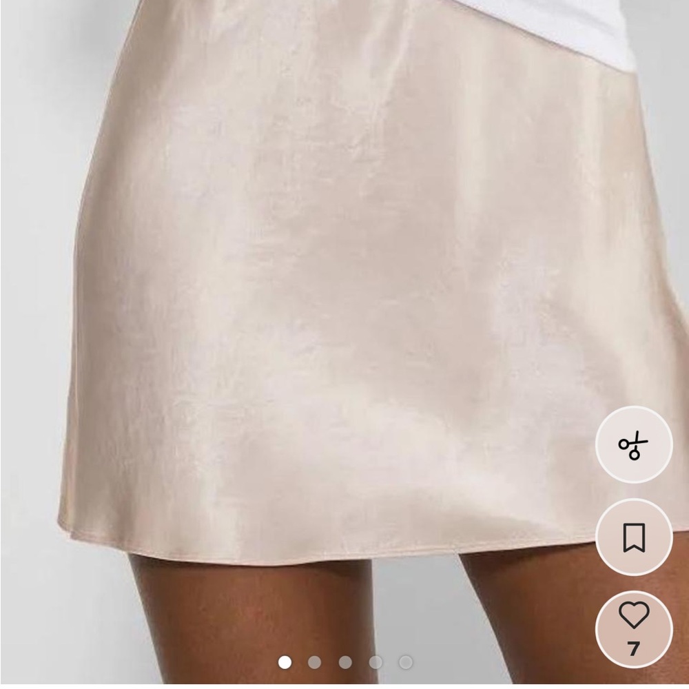 Aritzia Babaton Womens Slip Satin Mini Skirt